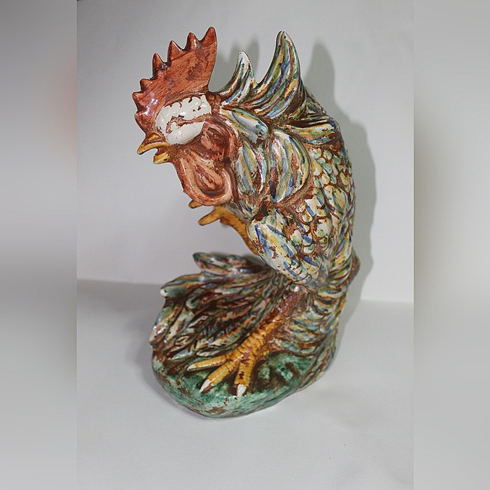 Vintage ceramic rooster 12"